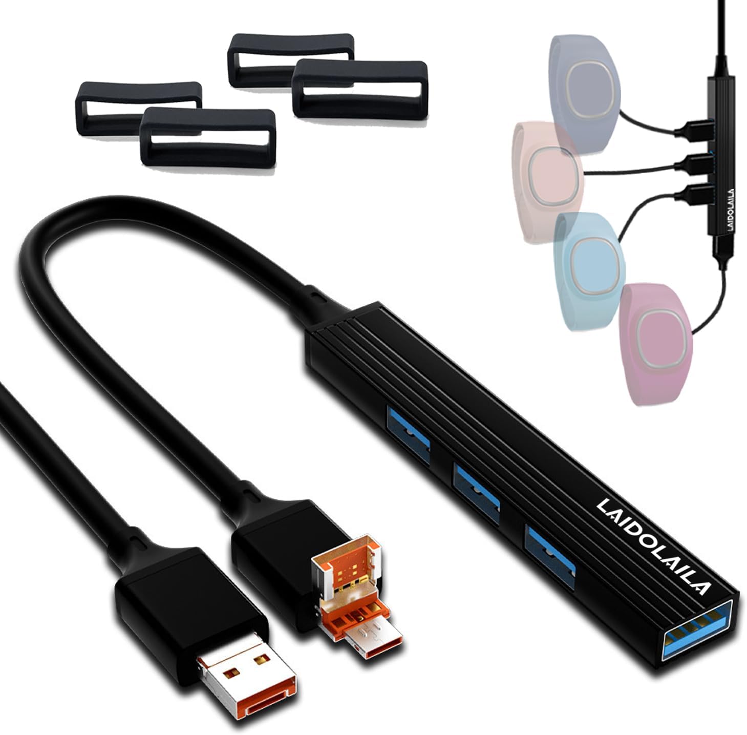 USB A and C 2 in 1 Multi Charger for MagicBand Plus