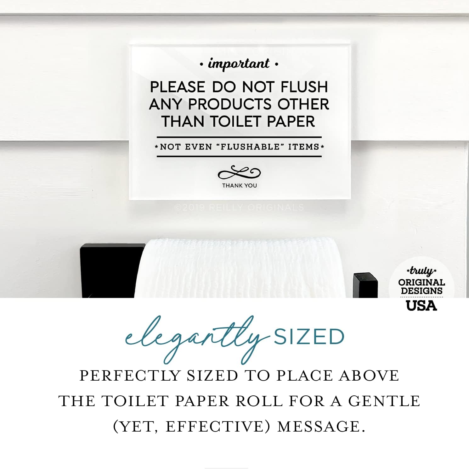Reilly Originals 35x5 Inch Do Not Flush Bathroom Sign