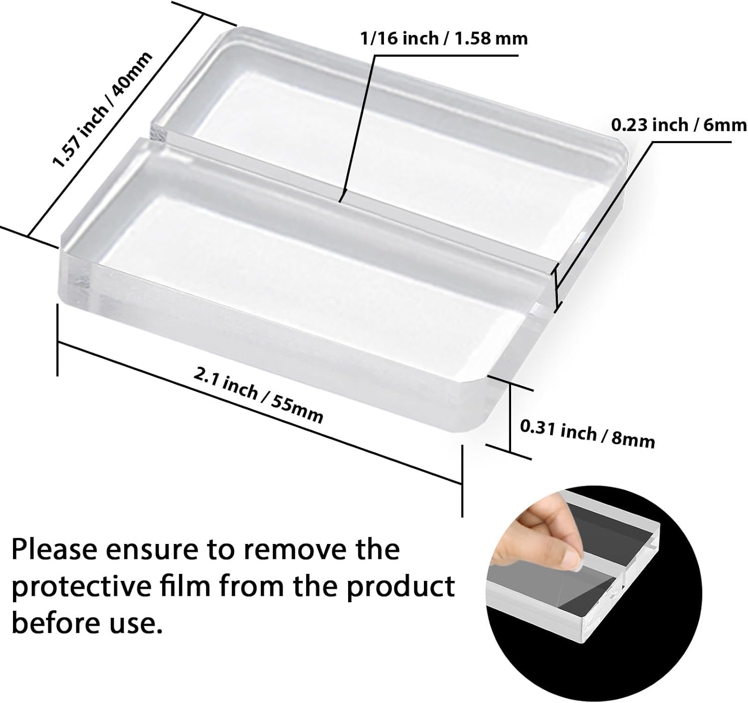 12 Pcs Clear Acrylic Name Card Holders for Table