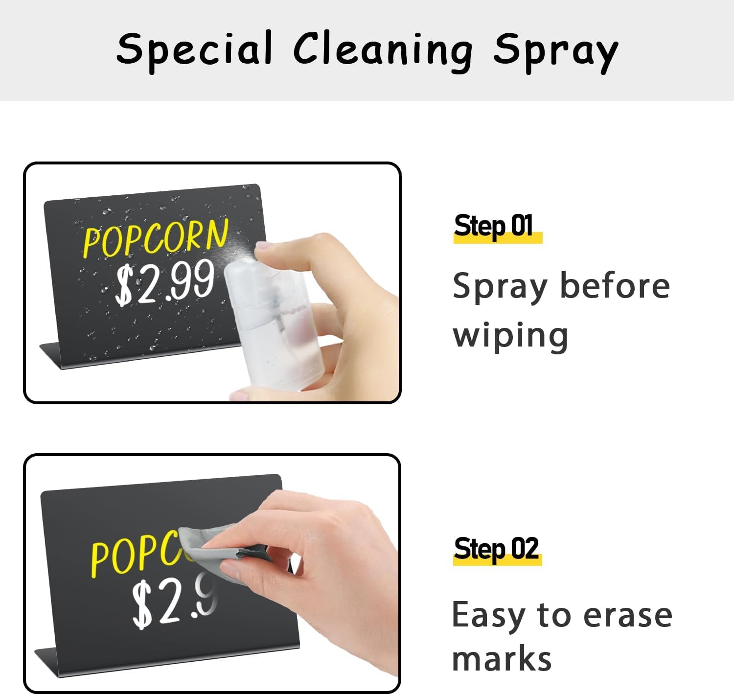 PigPotParty 12 Pcs Food Labels with Cleaning Spray and Markers