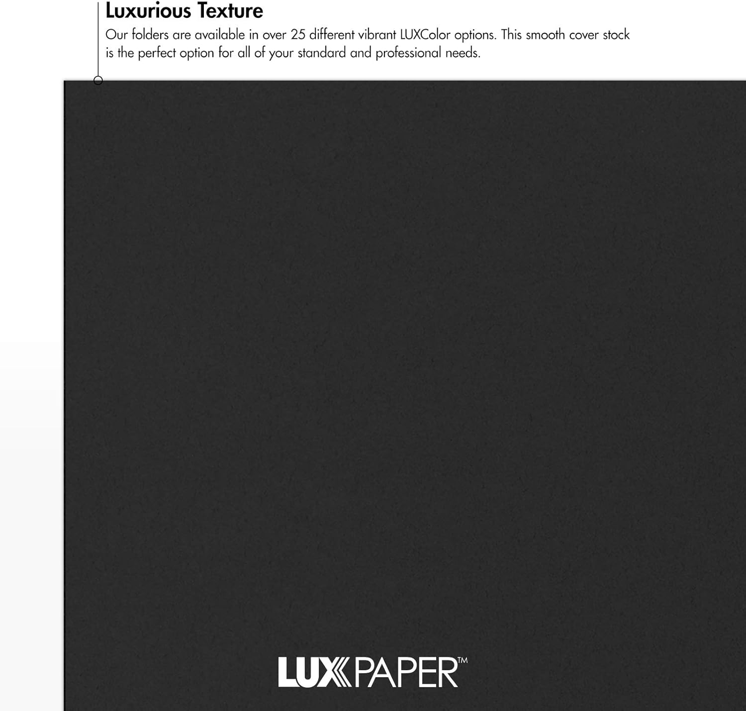 LUXPaper 9 x 12 Inch Project Folders Two Pocket Midnight Black 100lb