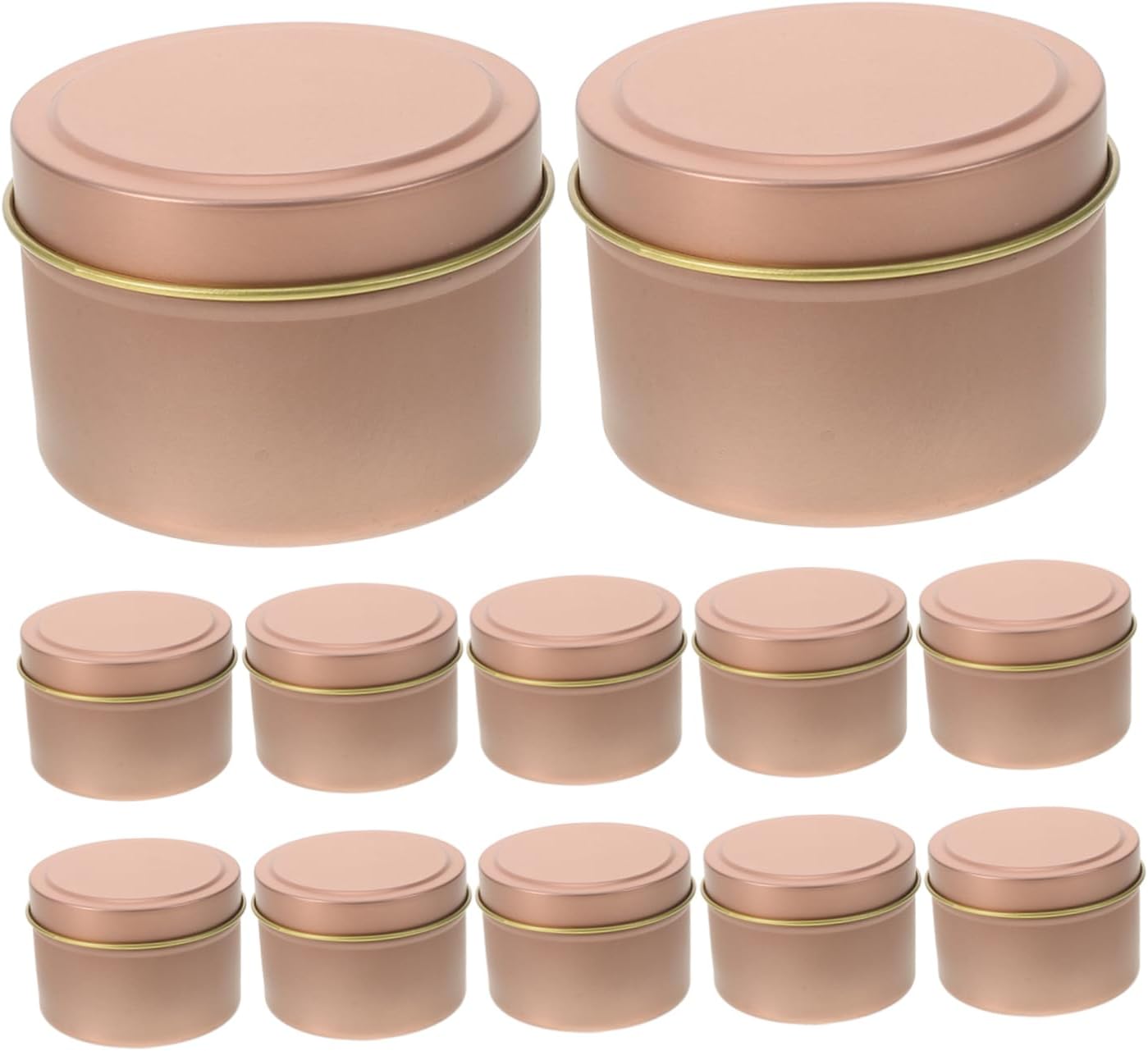 PRETYZOOM 12Pcs Metal Candle Tins with Lids for DIY Aromatherapy
