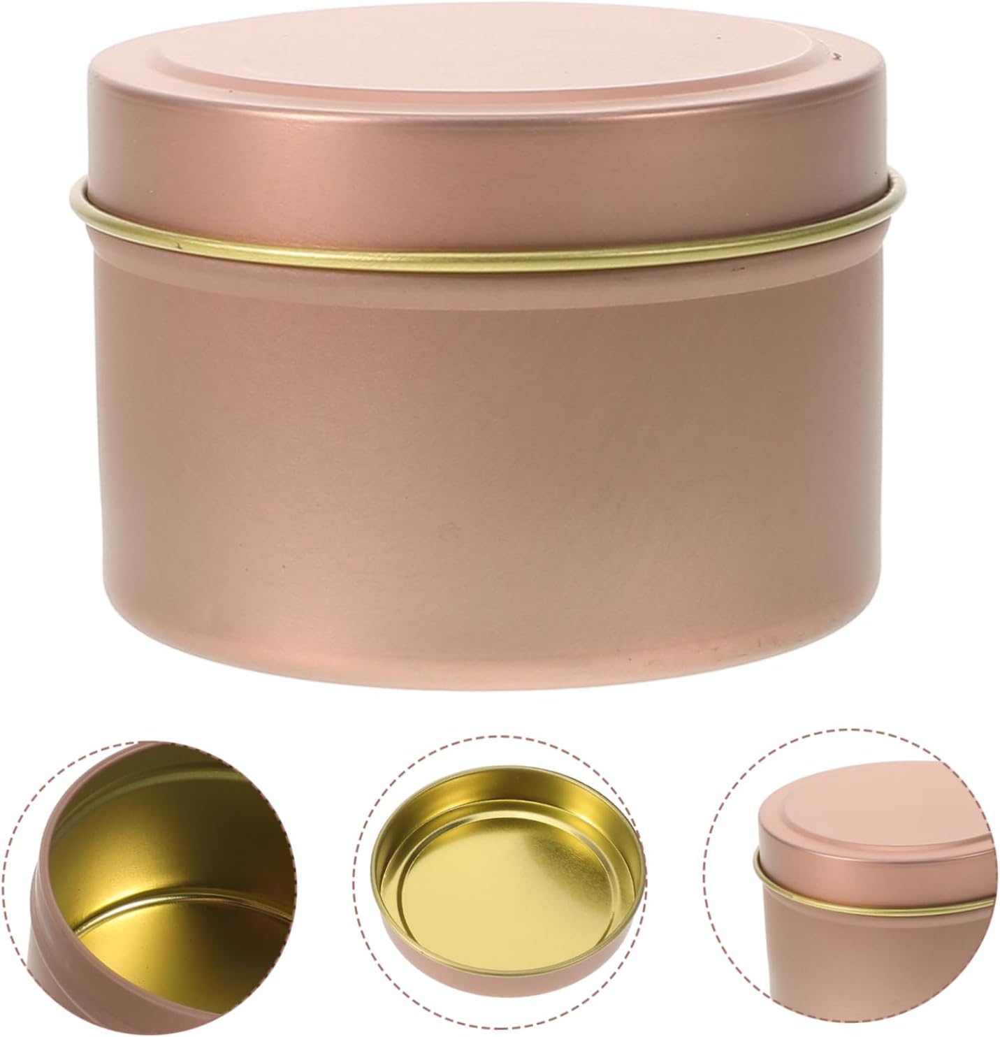 12Pcs Refillable Metal Candle Tins with Sealing Lids