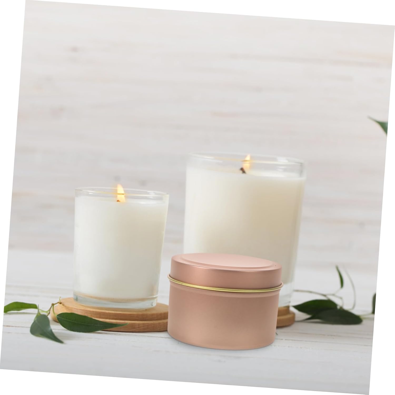 12Pcs Refillable Metal Candle Tins with Sealing Lids