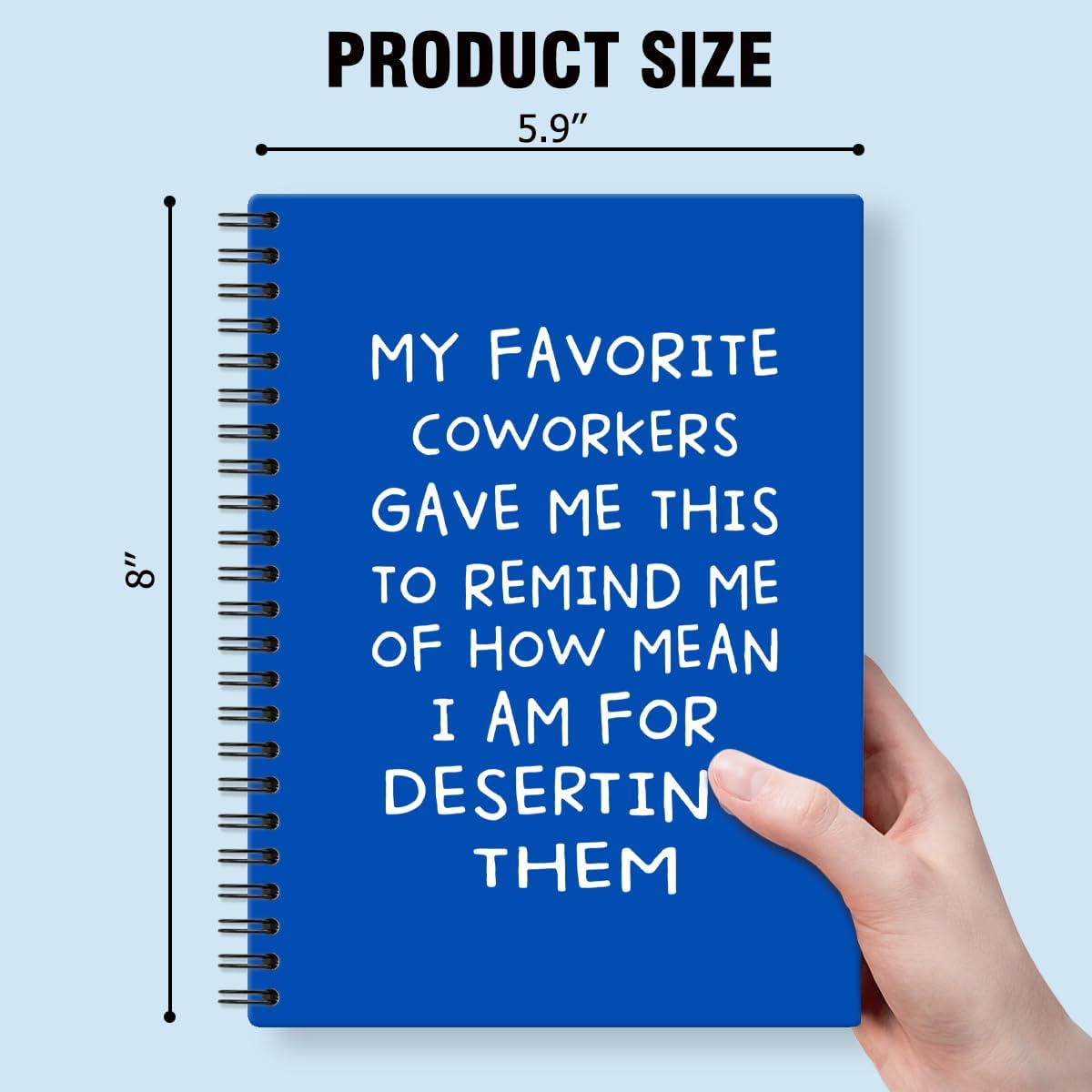Dark Blue Spiral Notebook 160 Pages A5 Size Hardcover