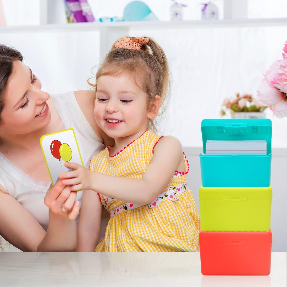 H4D Index Card Holder 3x5 3 Packs Red Green Yellow