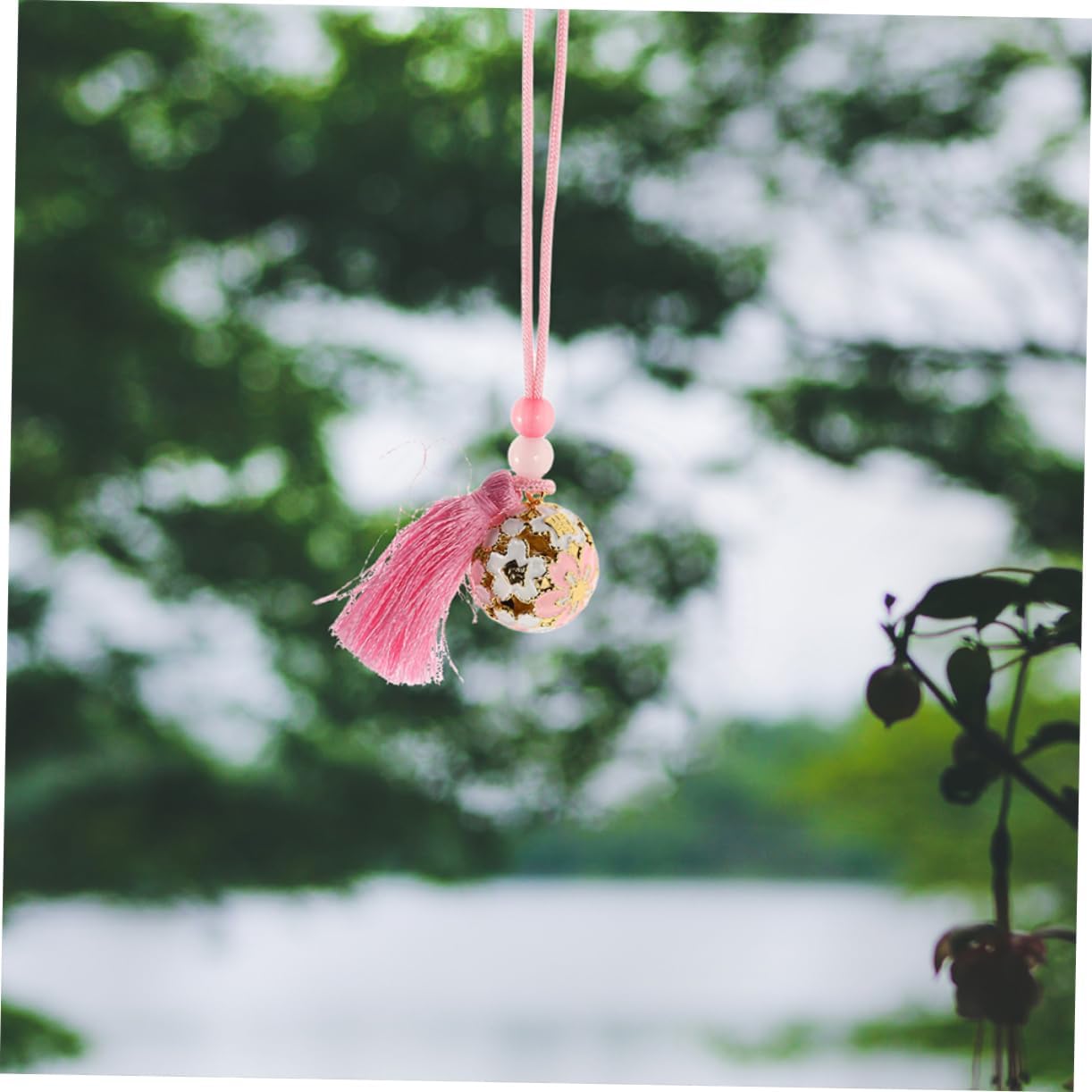 Unique Japanese Cherry Blossom Bell Pendant Charm for Women