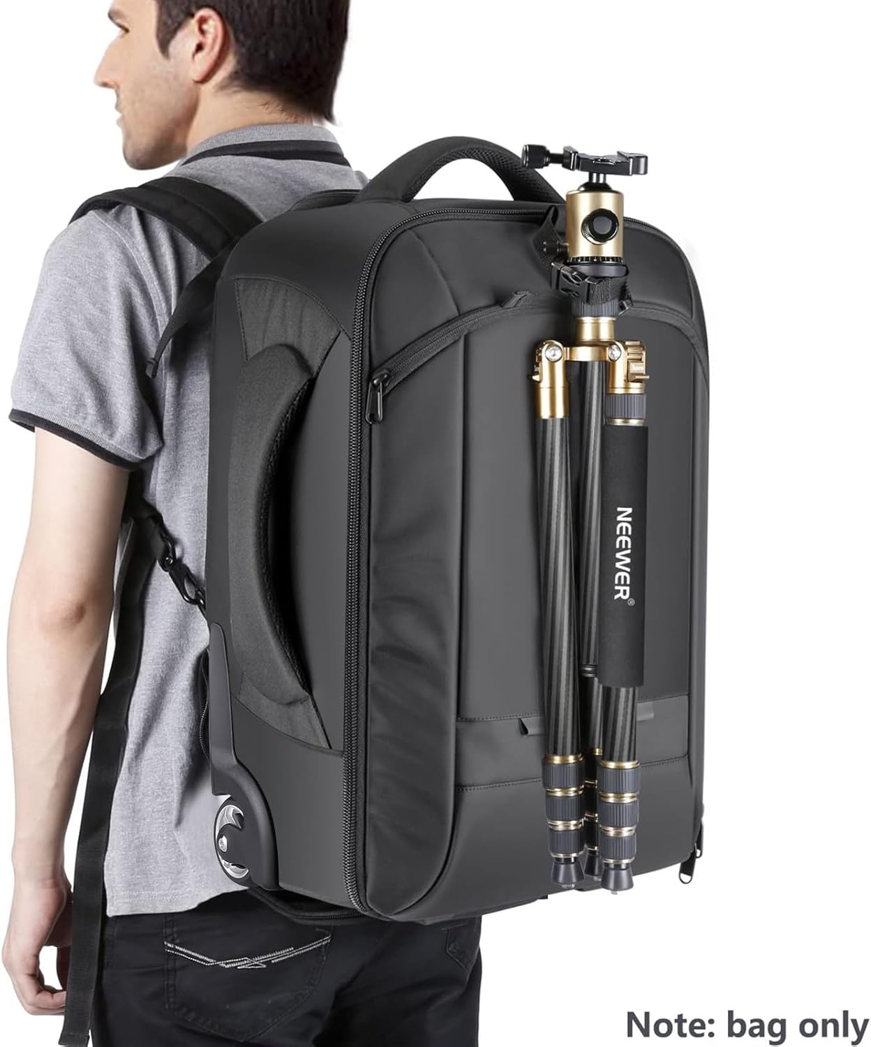 Neewer 2-in-1 Rolling Camera Backpack Trolley Case