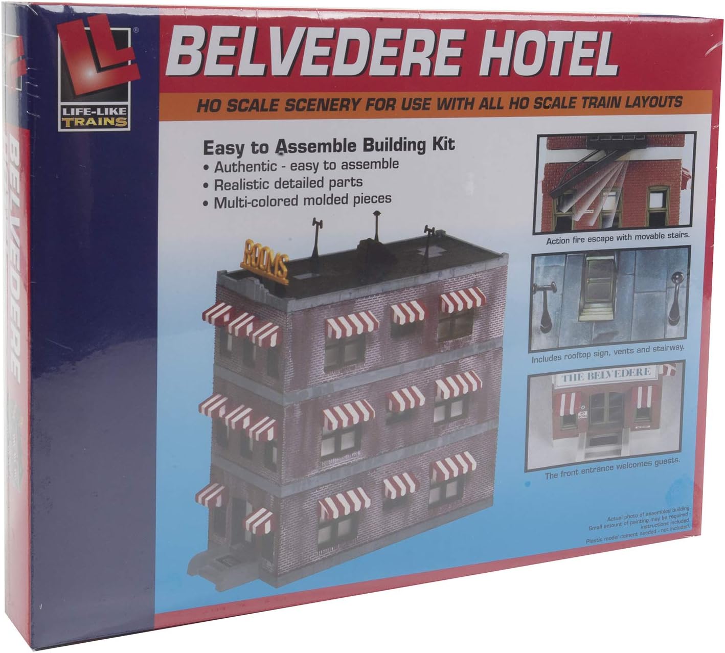 HO Scale Building Kit Belvedere Downtown Hotel