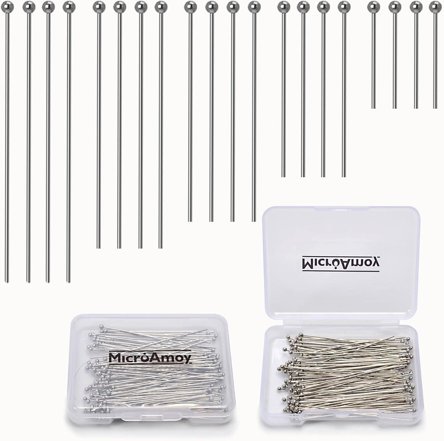 150pcs Silver Filled Ball Pins for DIY Jewelry Making