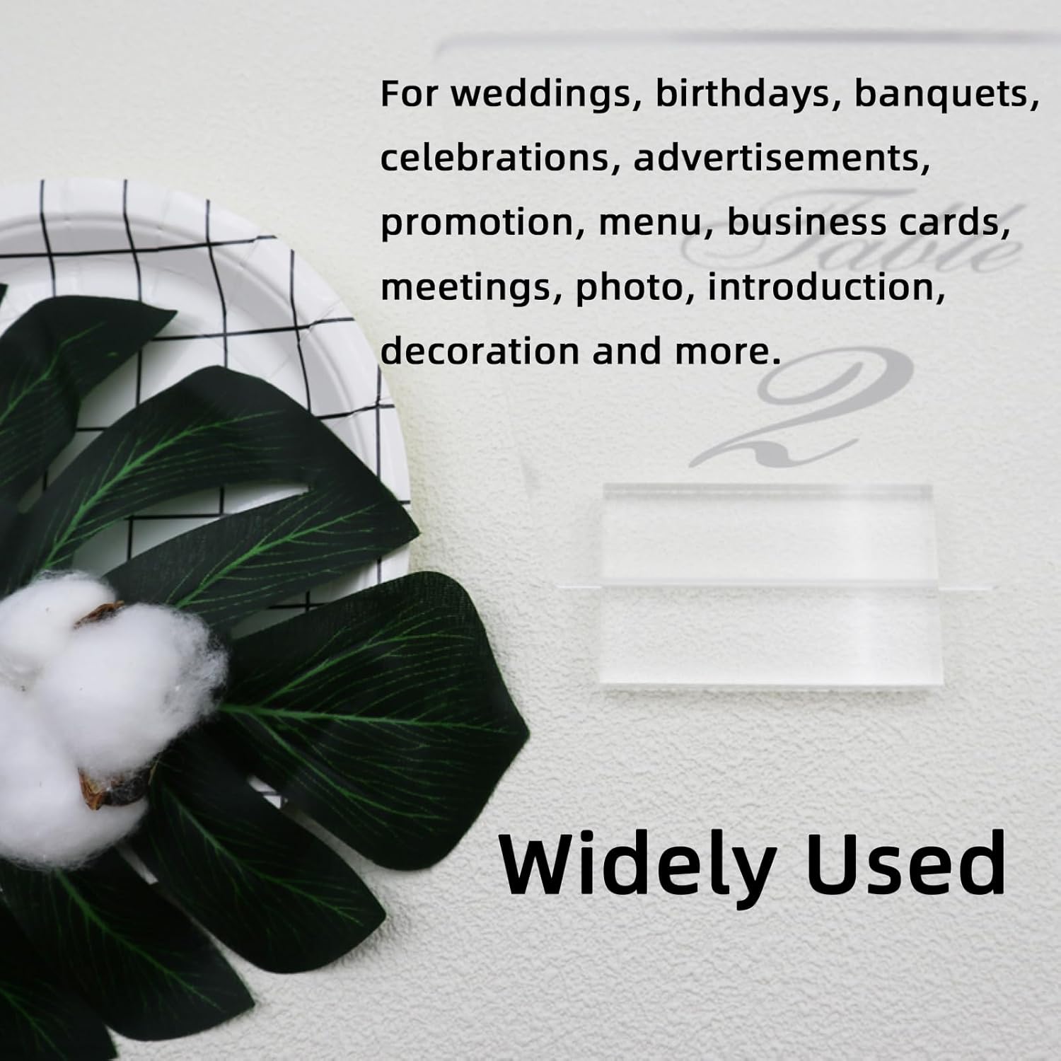 30 Pack 3 Inch Clear Acrylic Sign Stands with Card Slot