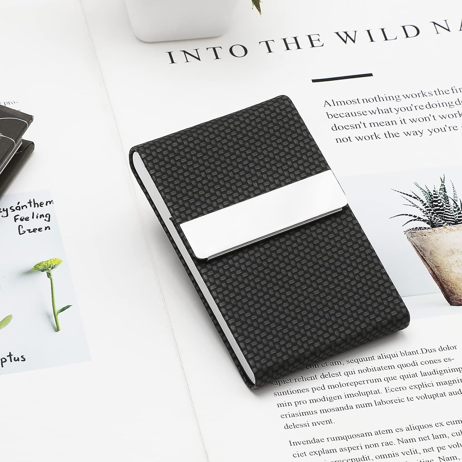 MaxGear Business Card Holder Black Carbon