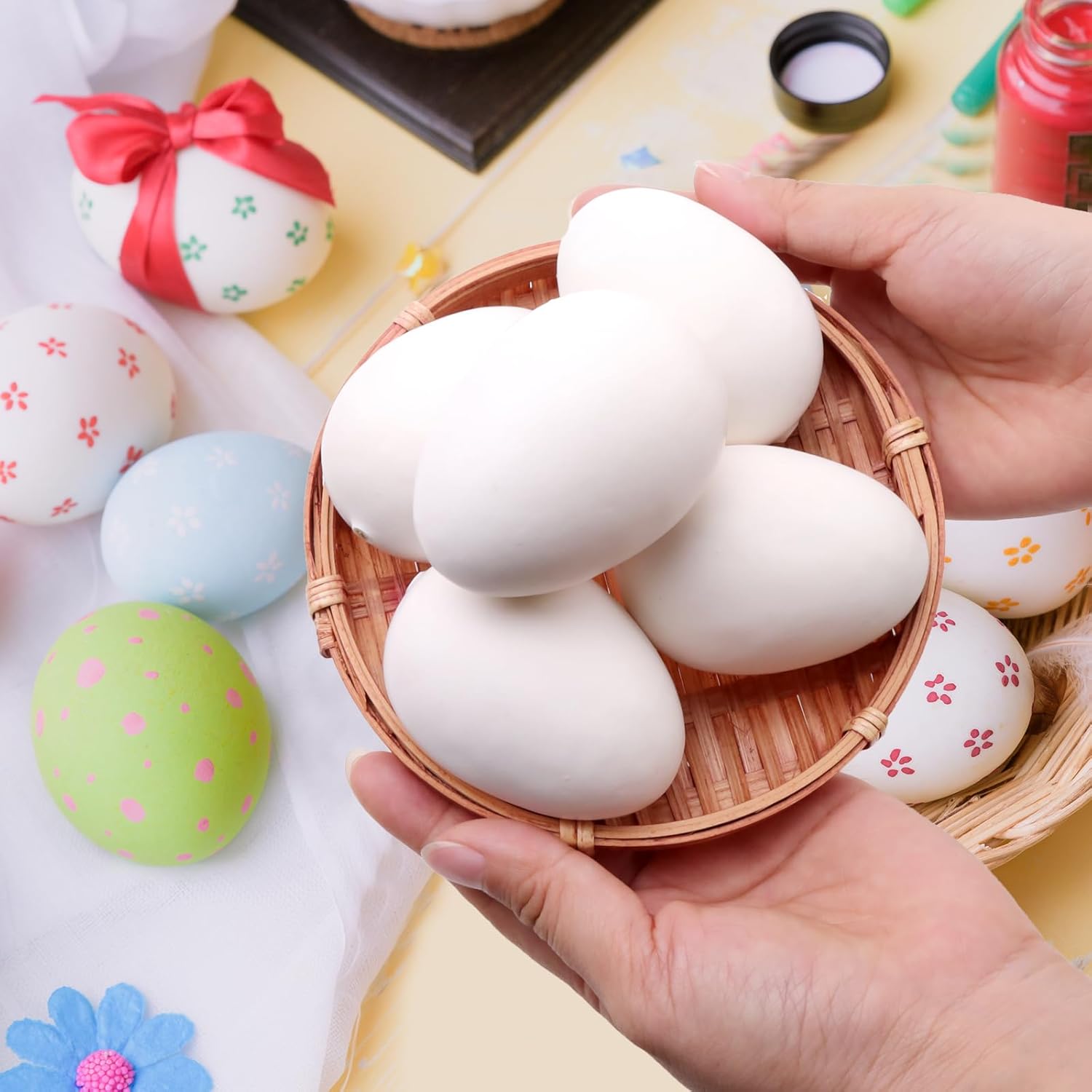 Gresorth 8 PCS Artificial Easter Eggs Decoration