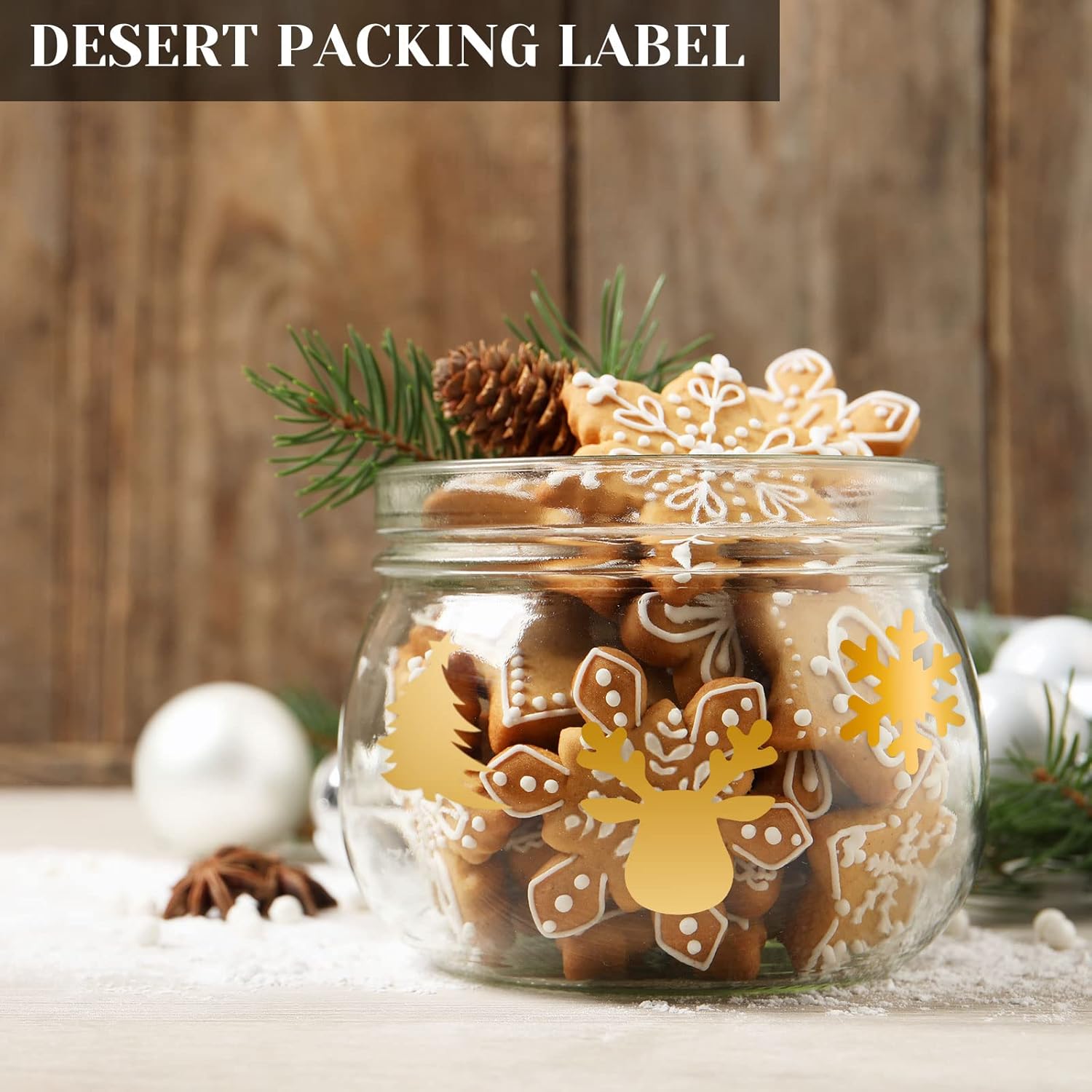 Whaline 300Pcs Christmas Envelope Seal Stickers