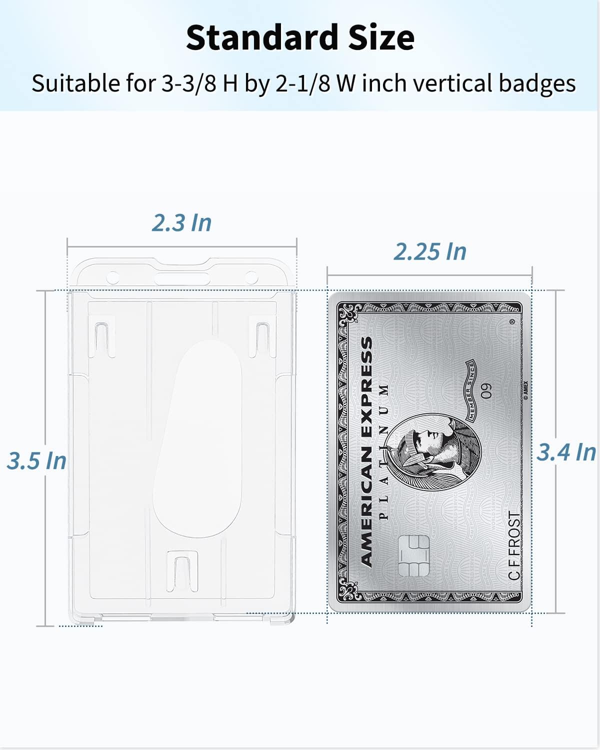 Pawfly 2 Card Vertical Badge Holder with Thumb Slot