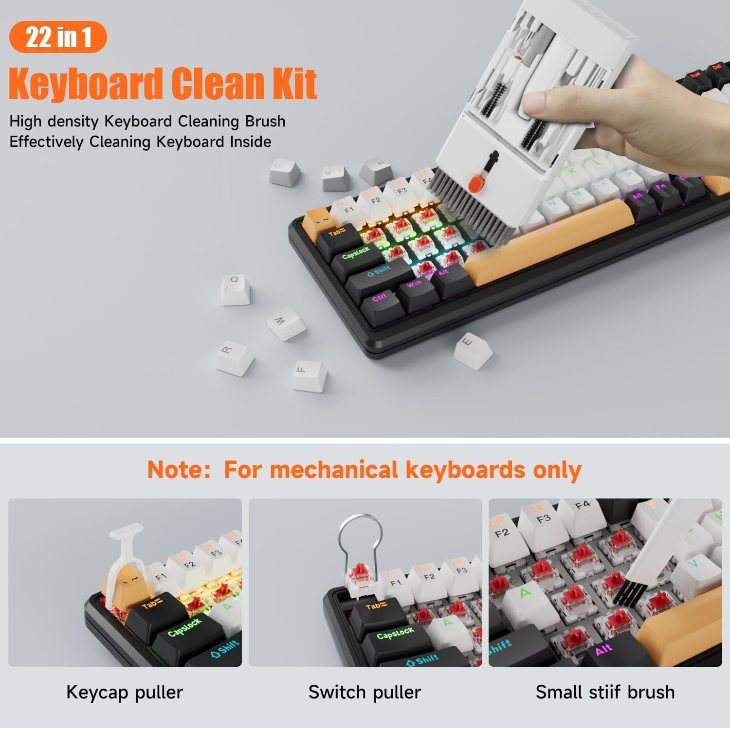22-in-1 Laptop Cleaning Kit with Key Puller and Shaft Puller