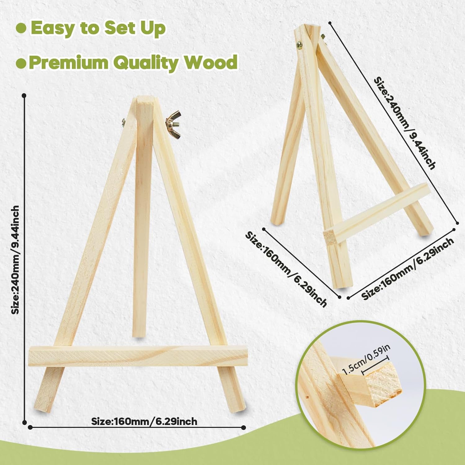 CONDA 12 Pack 9 Inch Tabletop Easels Set