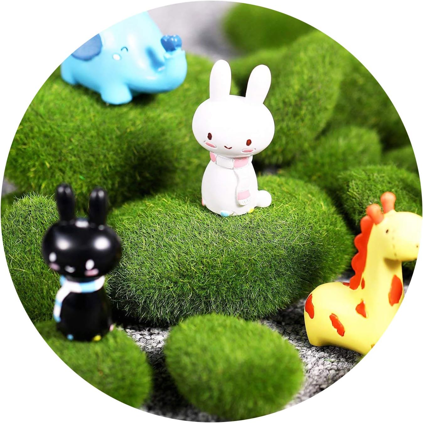 Woohome 25 pcs Artificial Moss Rocks Decor