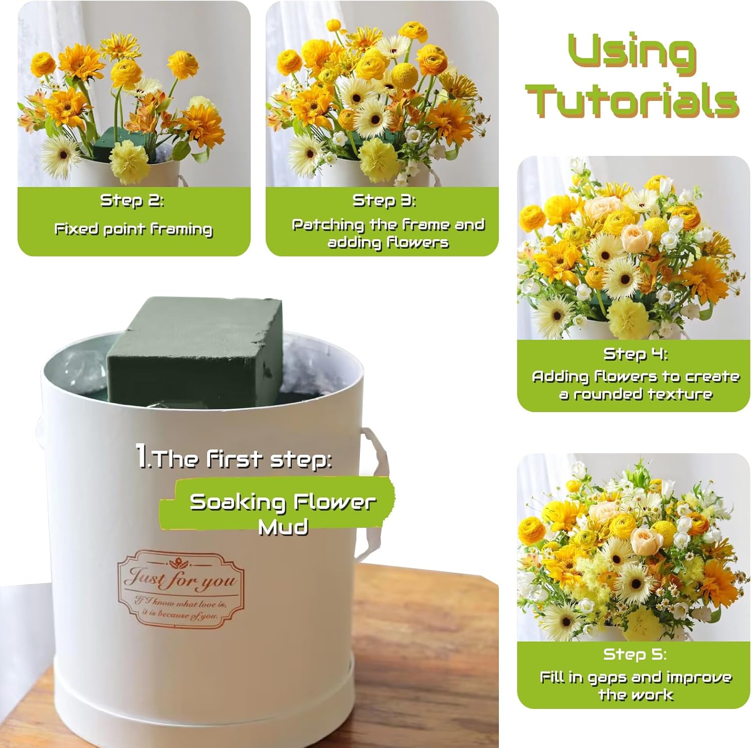 6 Pcs Floral Foam Blocks for Flower Arrangements