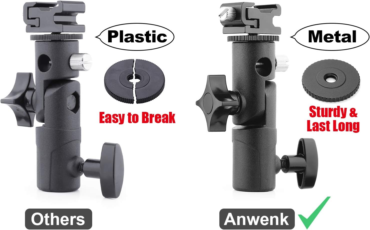 Anwenk Universal Flash Bracket with Umbrella Holder