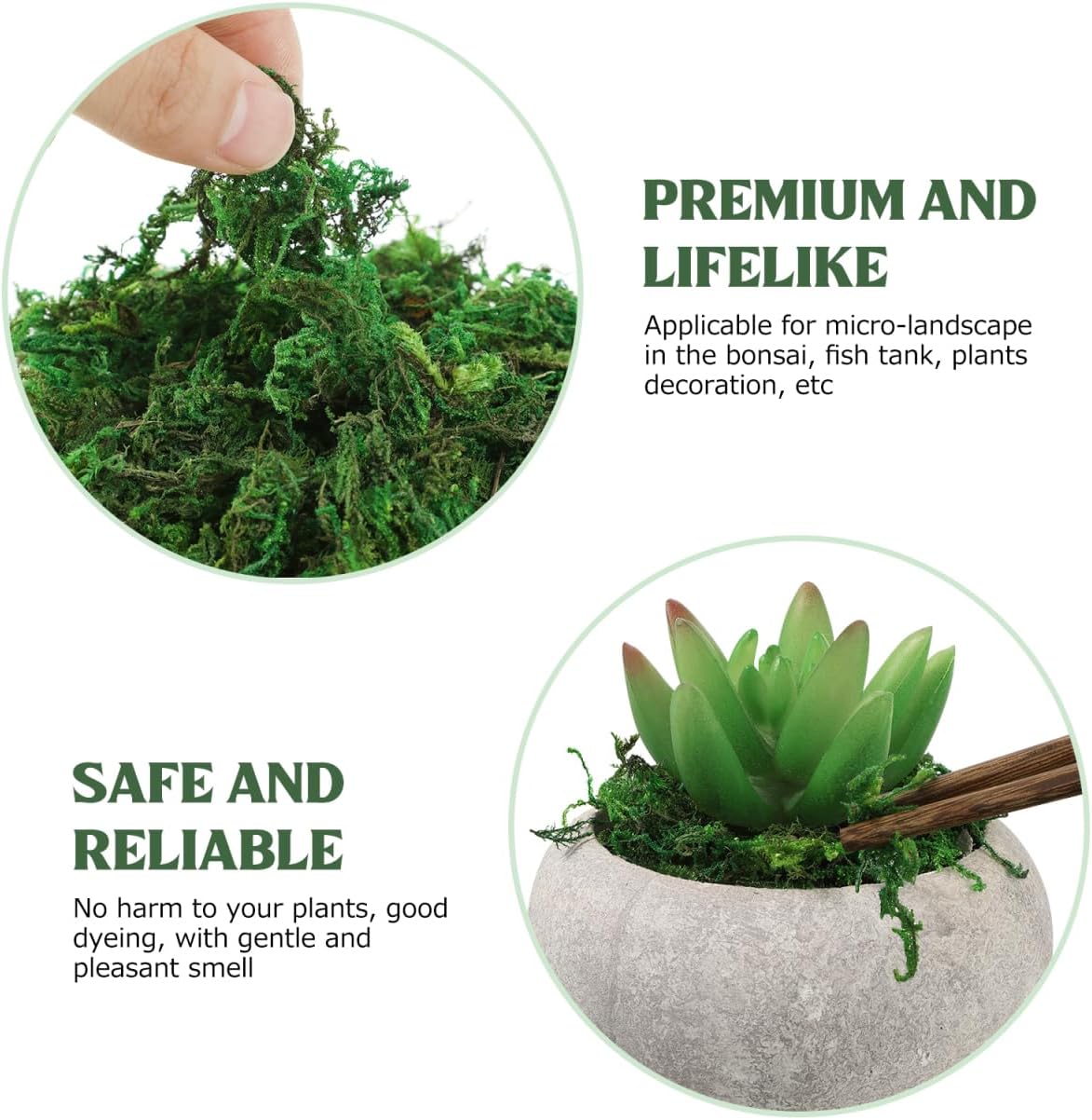 Unomor Artificial Moss for Potted Plants and DIY Crafts