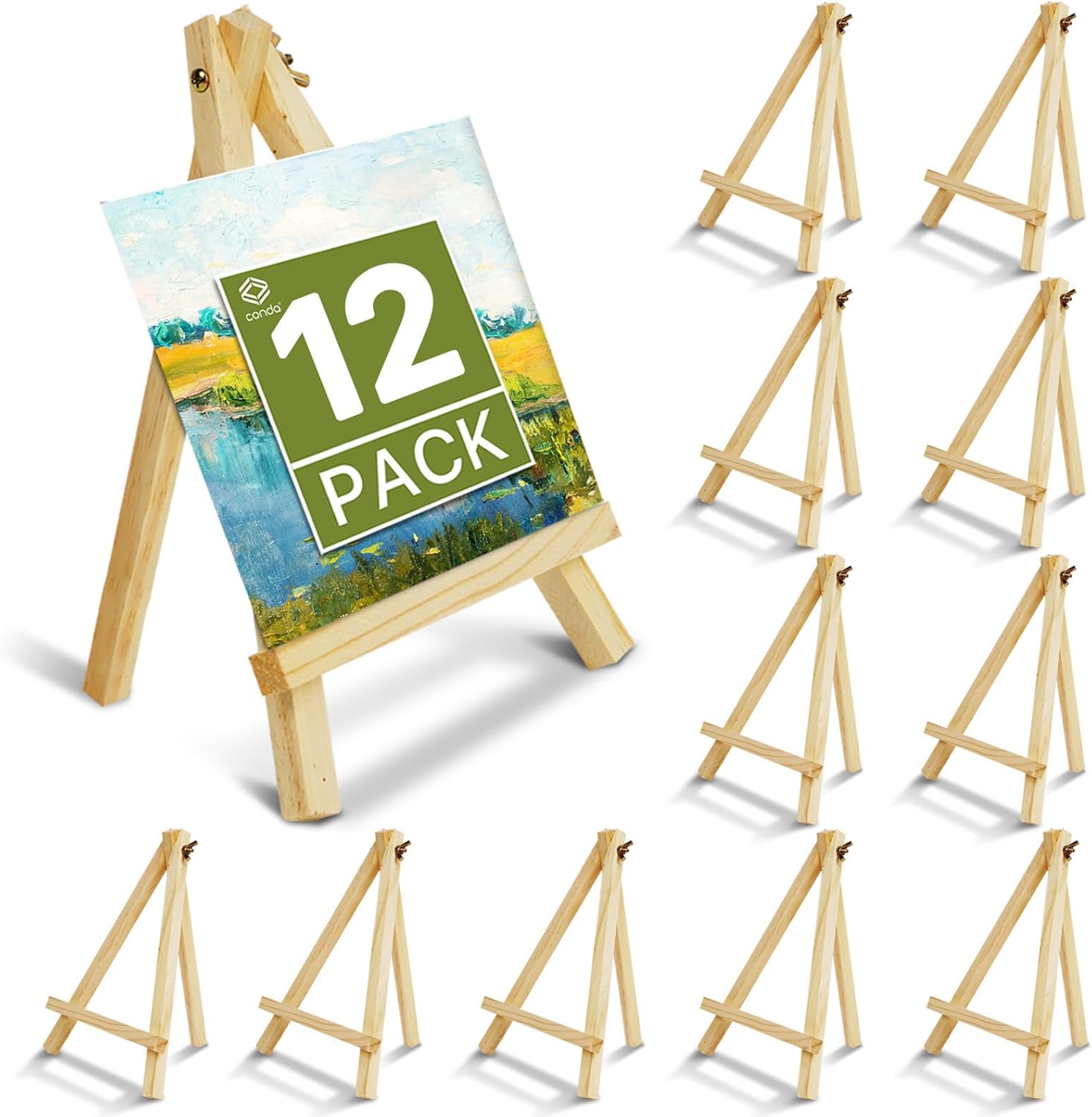 CONDA 12 Pack 9 Inch Tabletop Easels Set