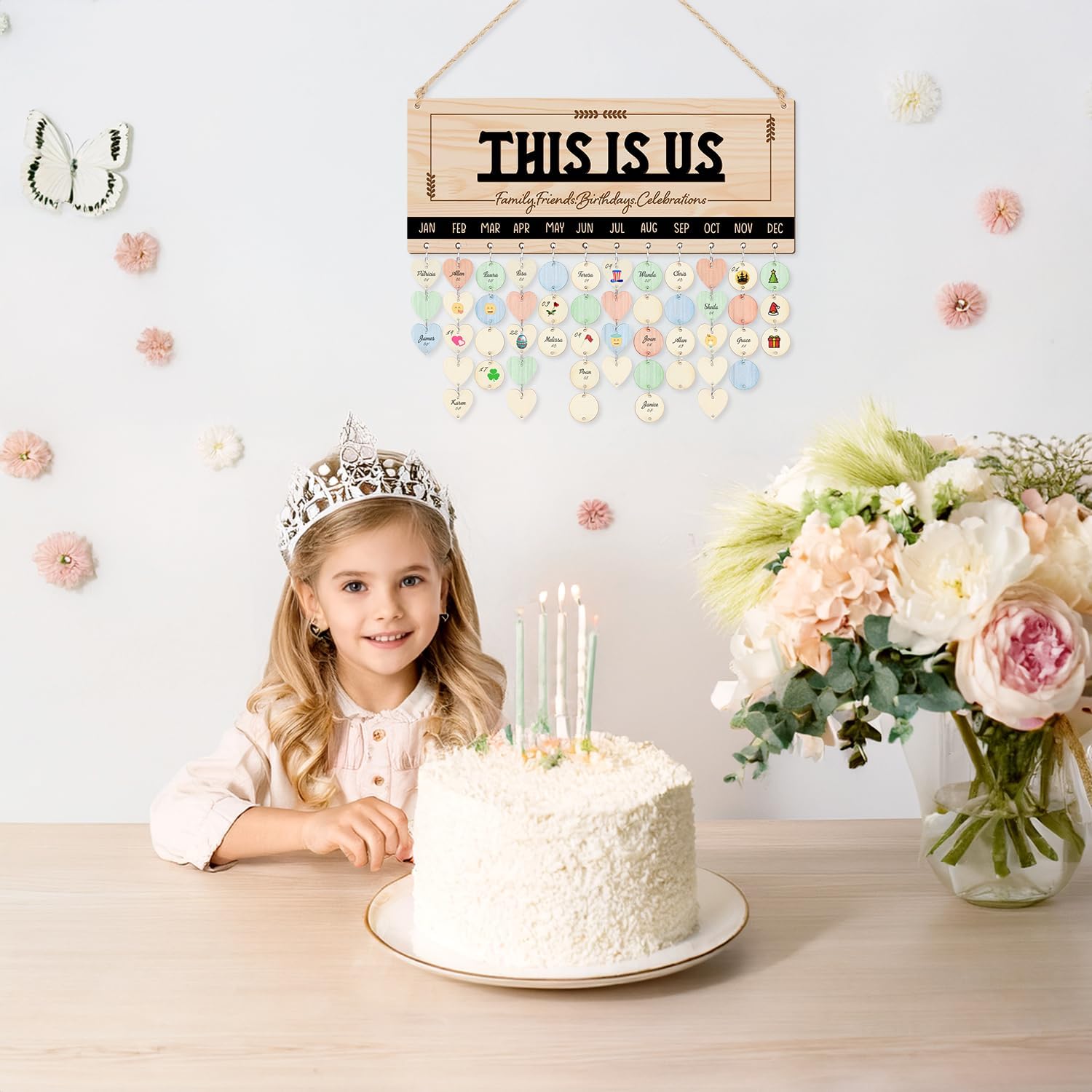 CHDITB 3D This is Us Birthday Calendar Wall Hanging