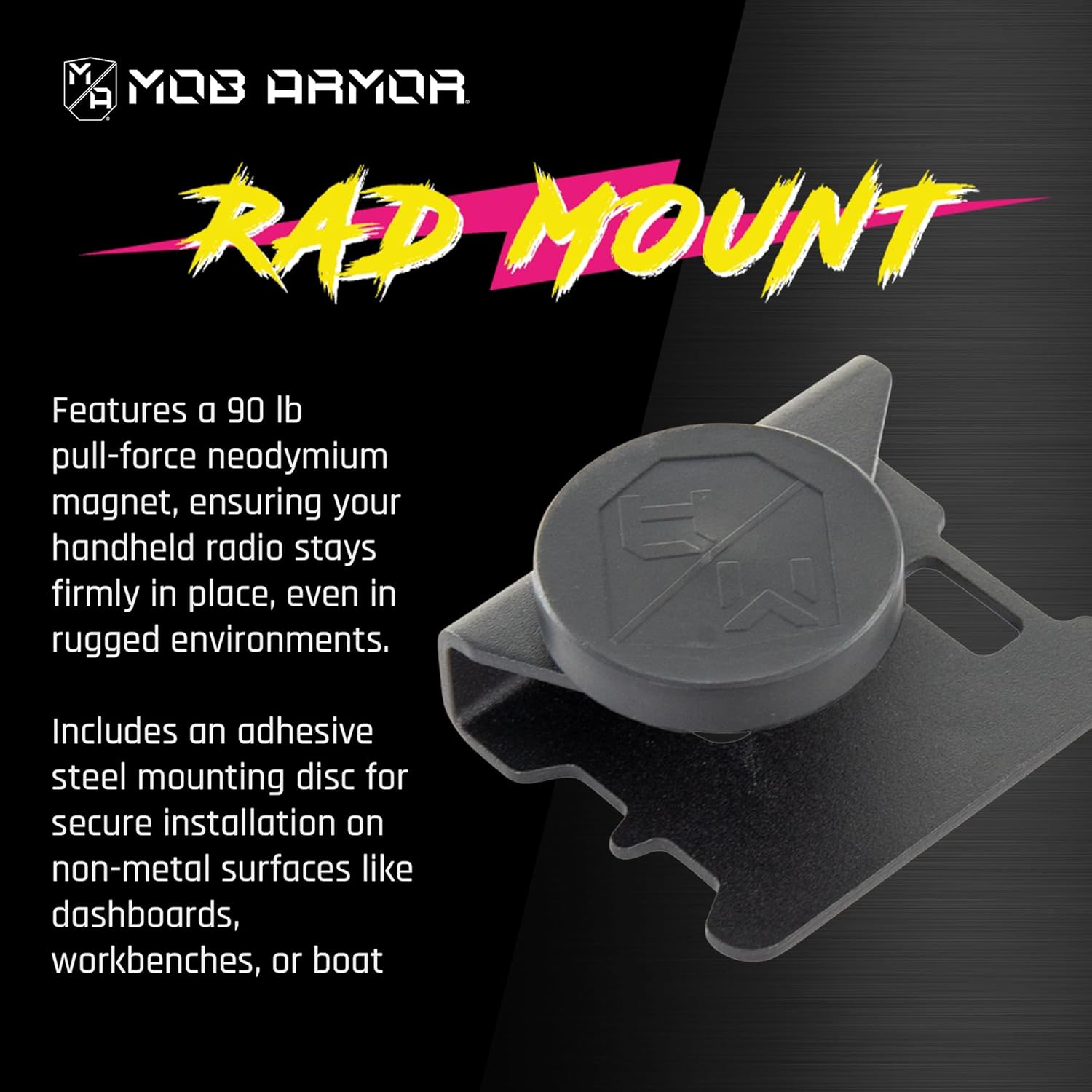 Mob Armor Rad Mount - Magnetic Car Mount for Radios
