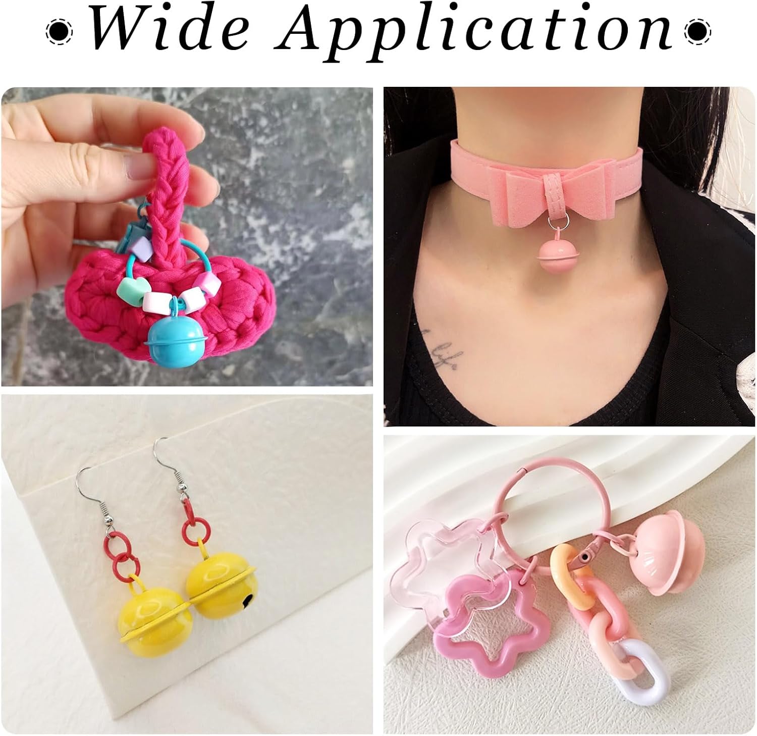 Craftdady 28Pcs Colorful Iron Bell Charms