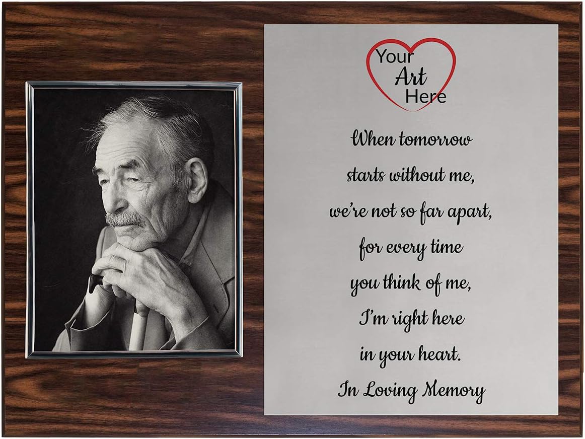 Personalized Photo Plaque with Silver or Gold Frame