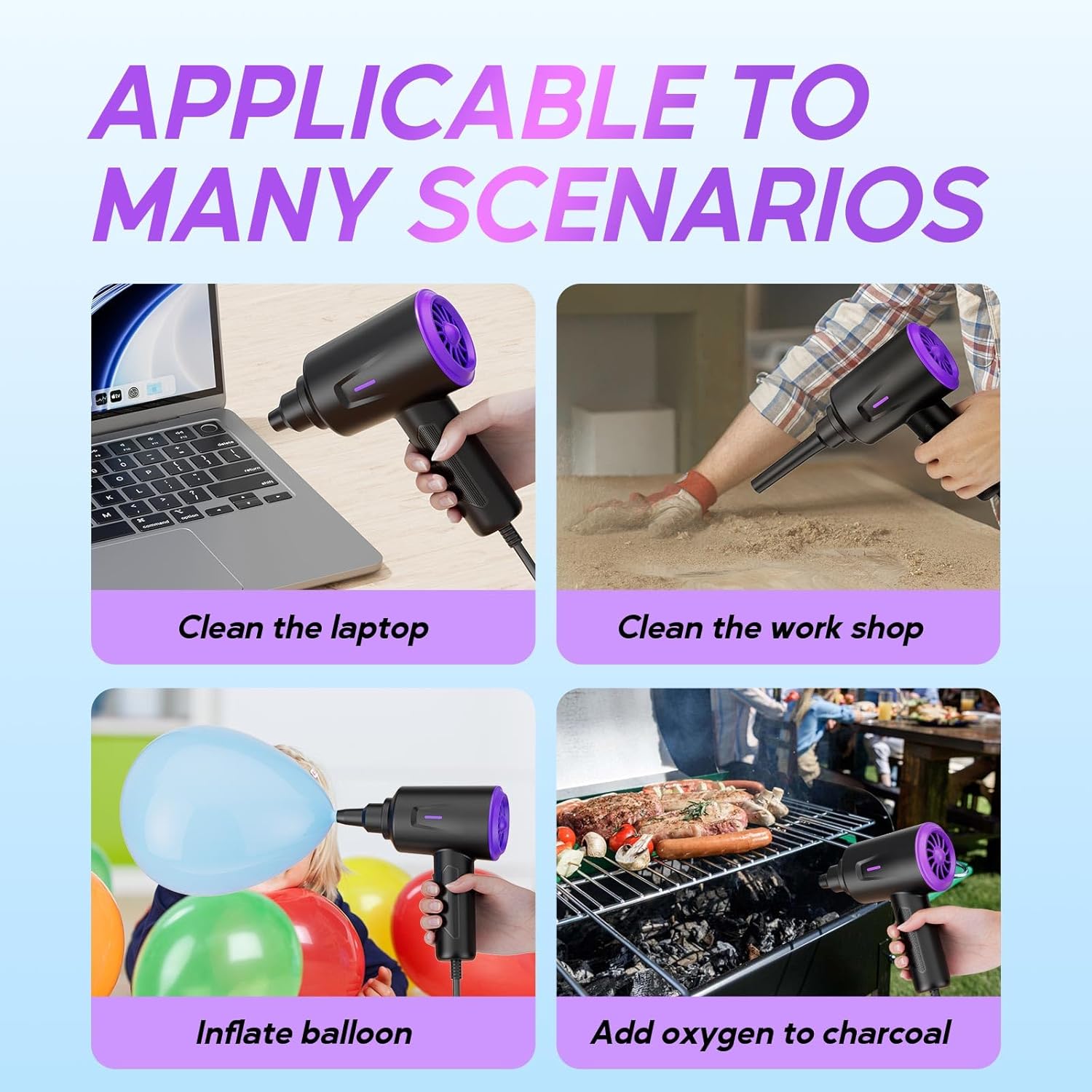 Goweto Electric Air Duster - Powerful Motor for Cleaning Electronics