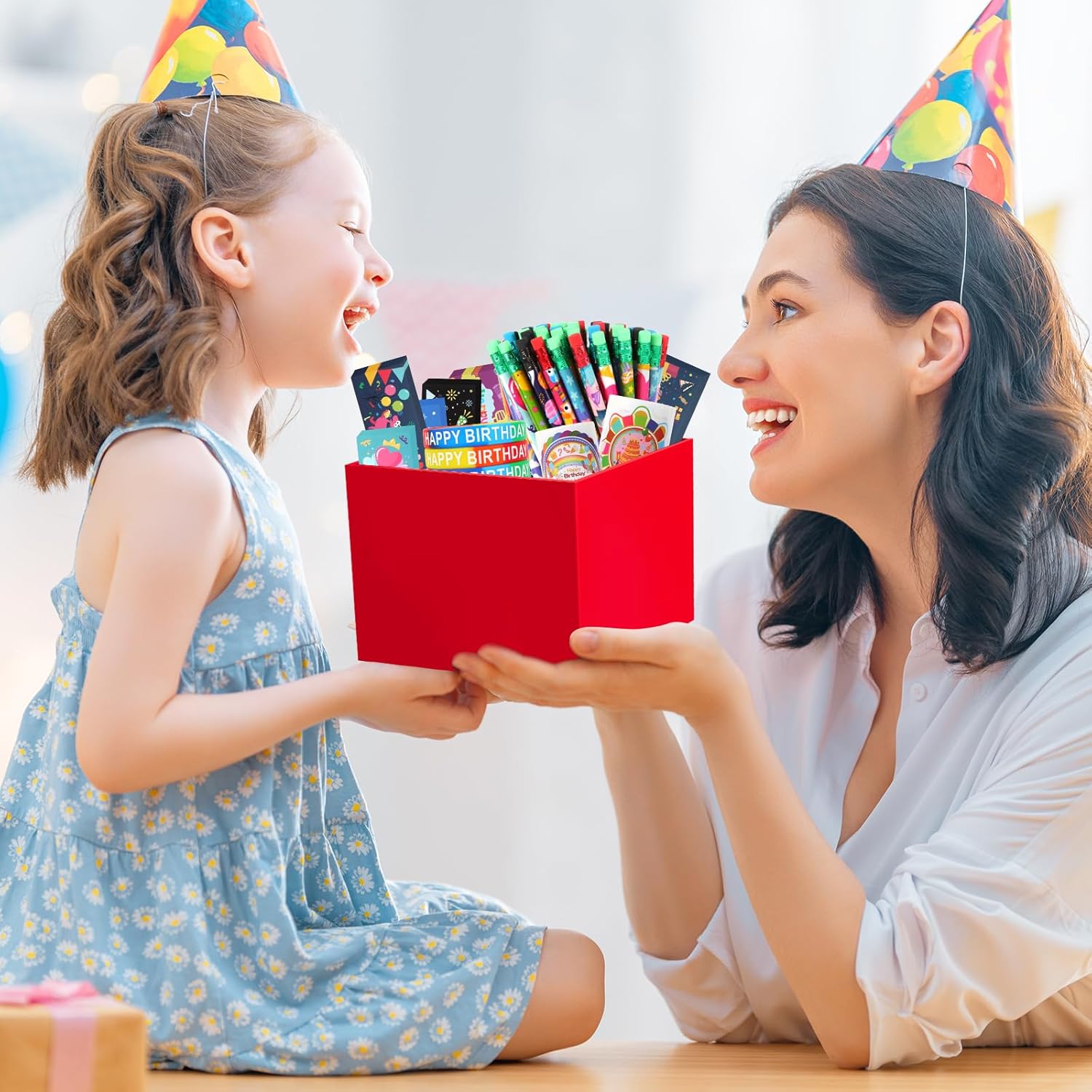 500 Piece Happy Birthday Gift Set with Pencils Bracelets Bookmarks and Stickers