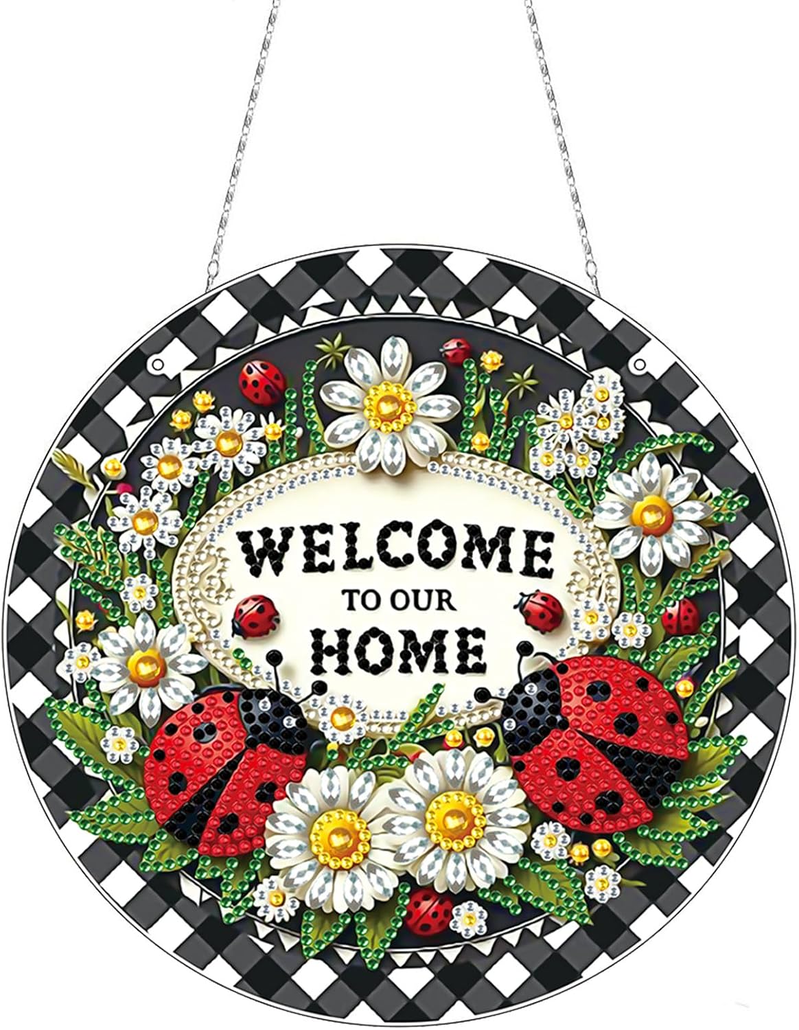 DIY Acrylic Diamond Art Wreath Kit Ladybird
