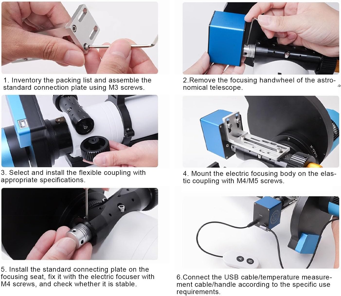 Auto Manual Motorized Telescope Focuser with Temperature Sensor