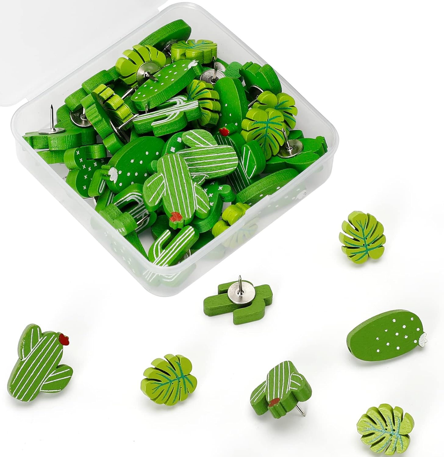 40Pcs Cactus Push Pins Decorative Bulletin Board Tacks