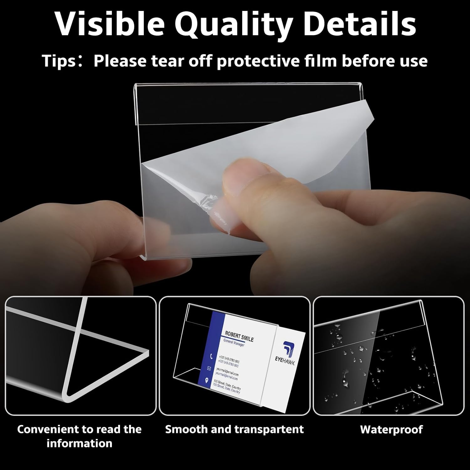 30PCS Mini Acrylic Sign Holder 35x2 Display Stand