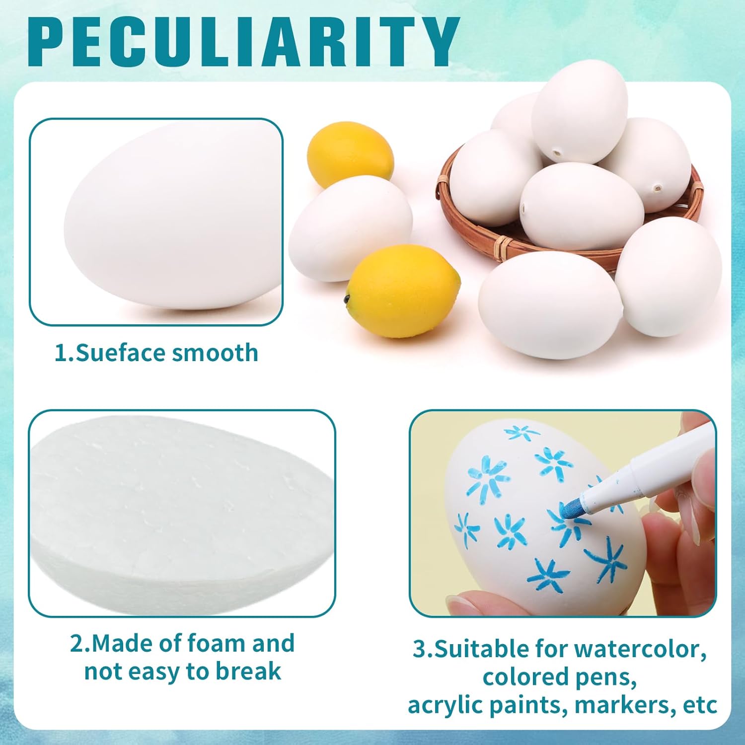 Gresorth 8 PCS Artificial Easter Eggs Decoration