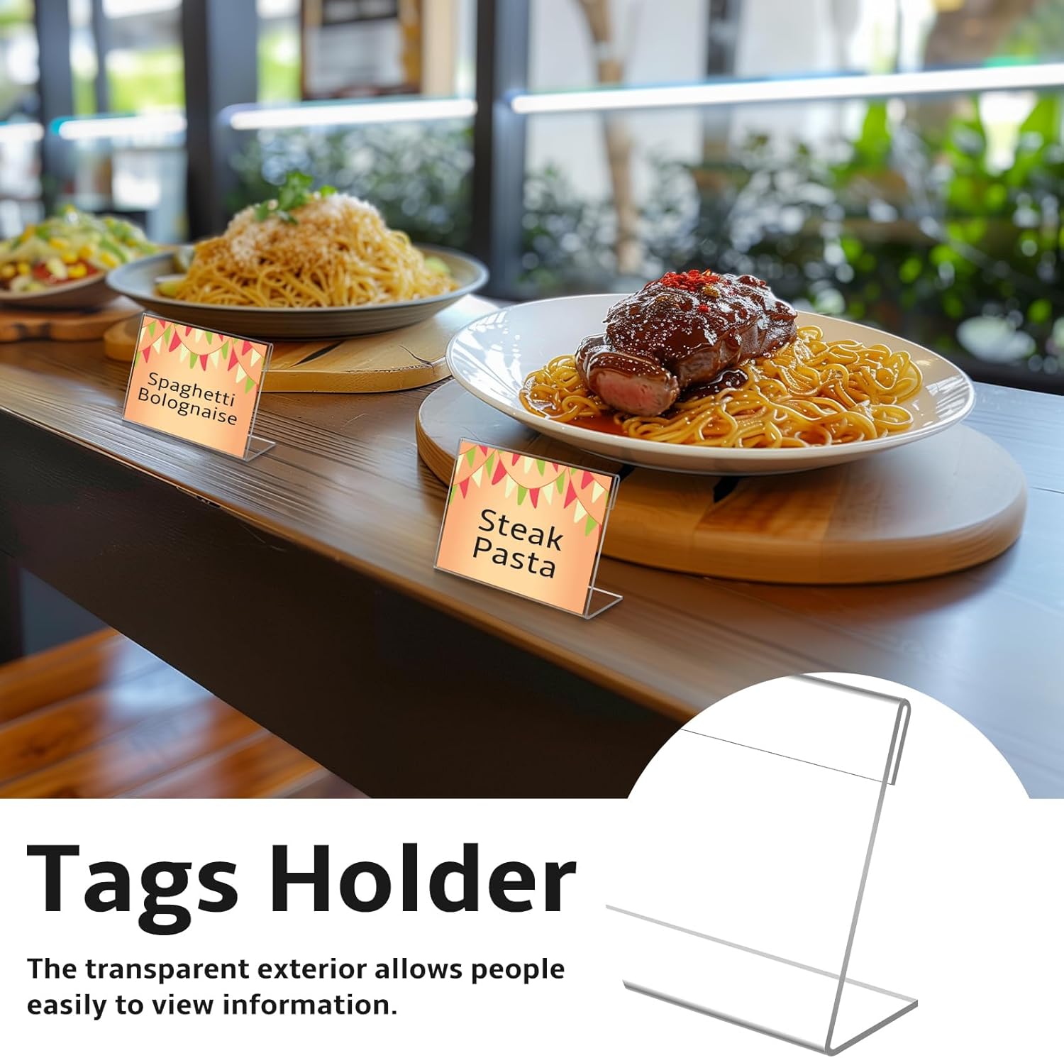 30PCS Mini Acrylic Sign Holder 35x2 Display Stand
