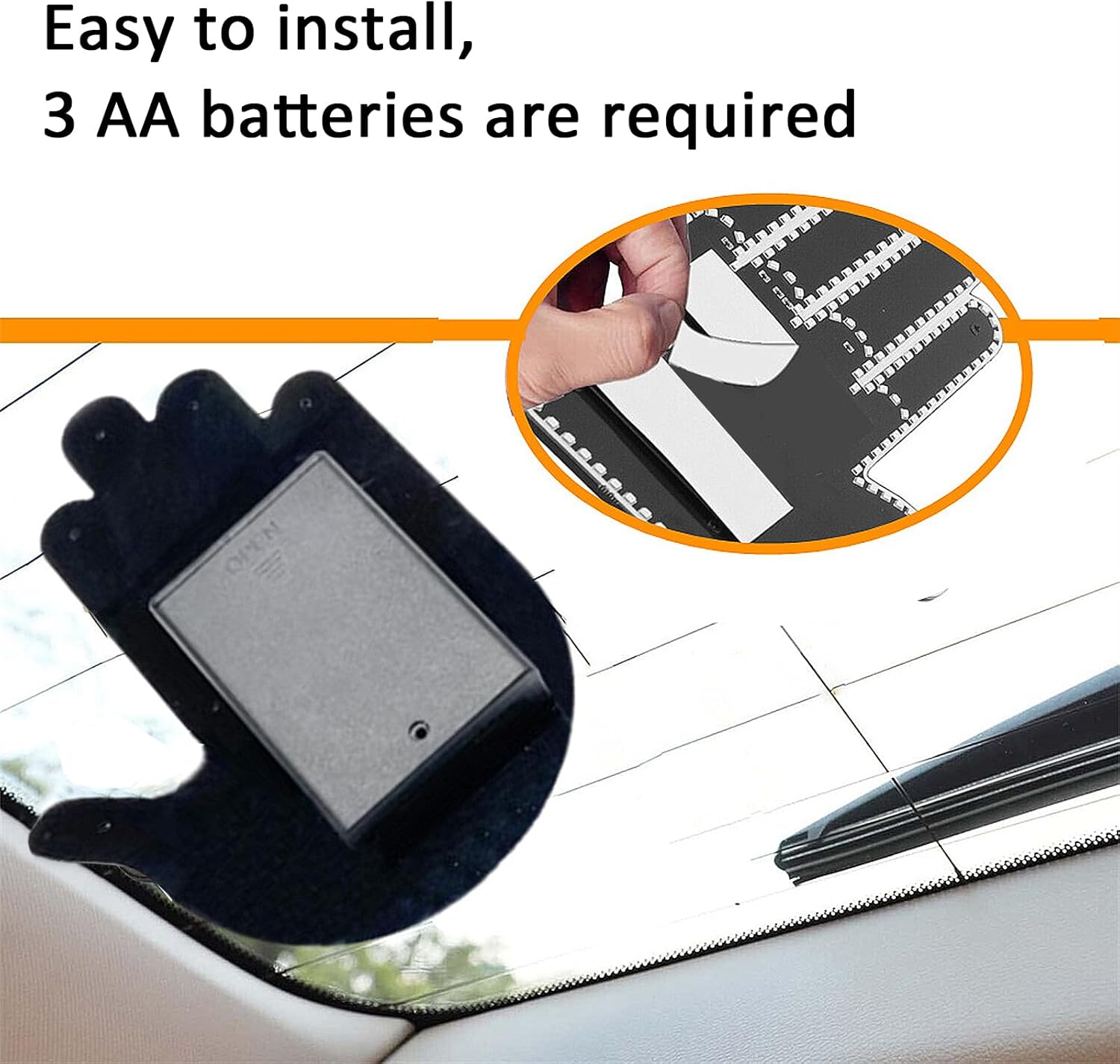 Finger Gesture Light - Remote Controlled LED Hand Sign for Car Truck
