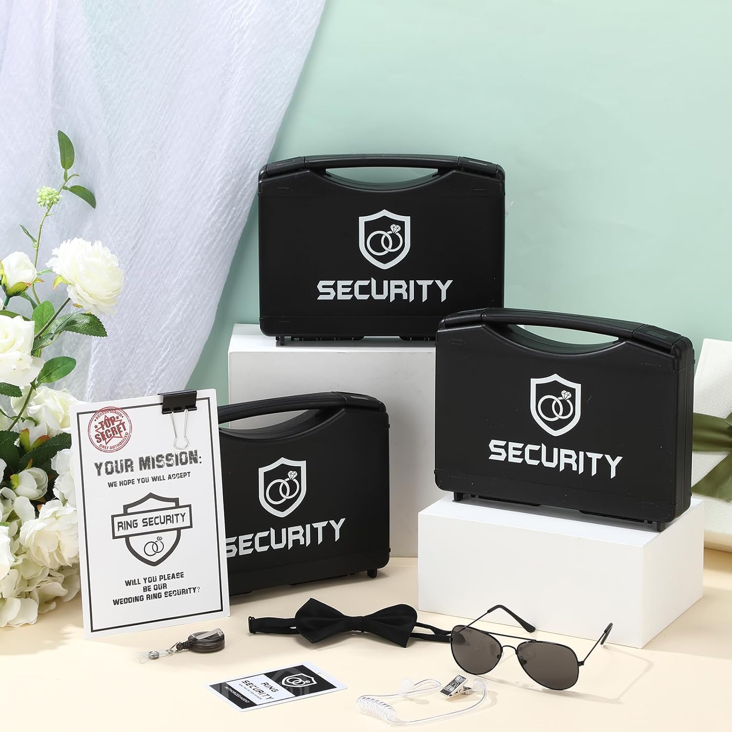 Mepase 7 Pcs Ring Bearer Security Set for Kids