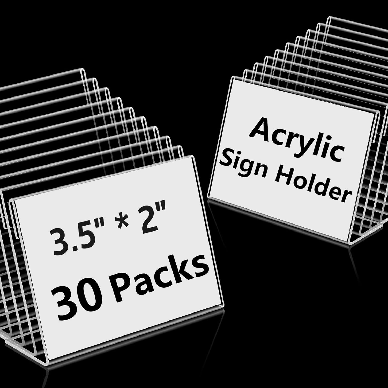 30PCS Mini Acrylic Sign Holder 35x2 Display Stand