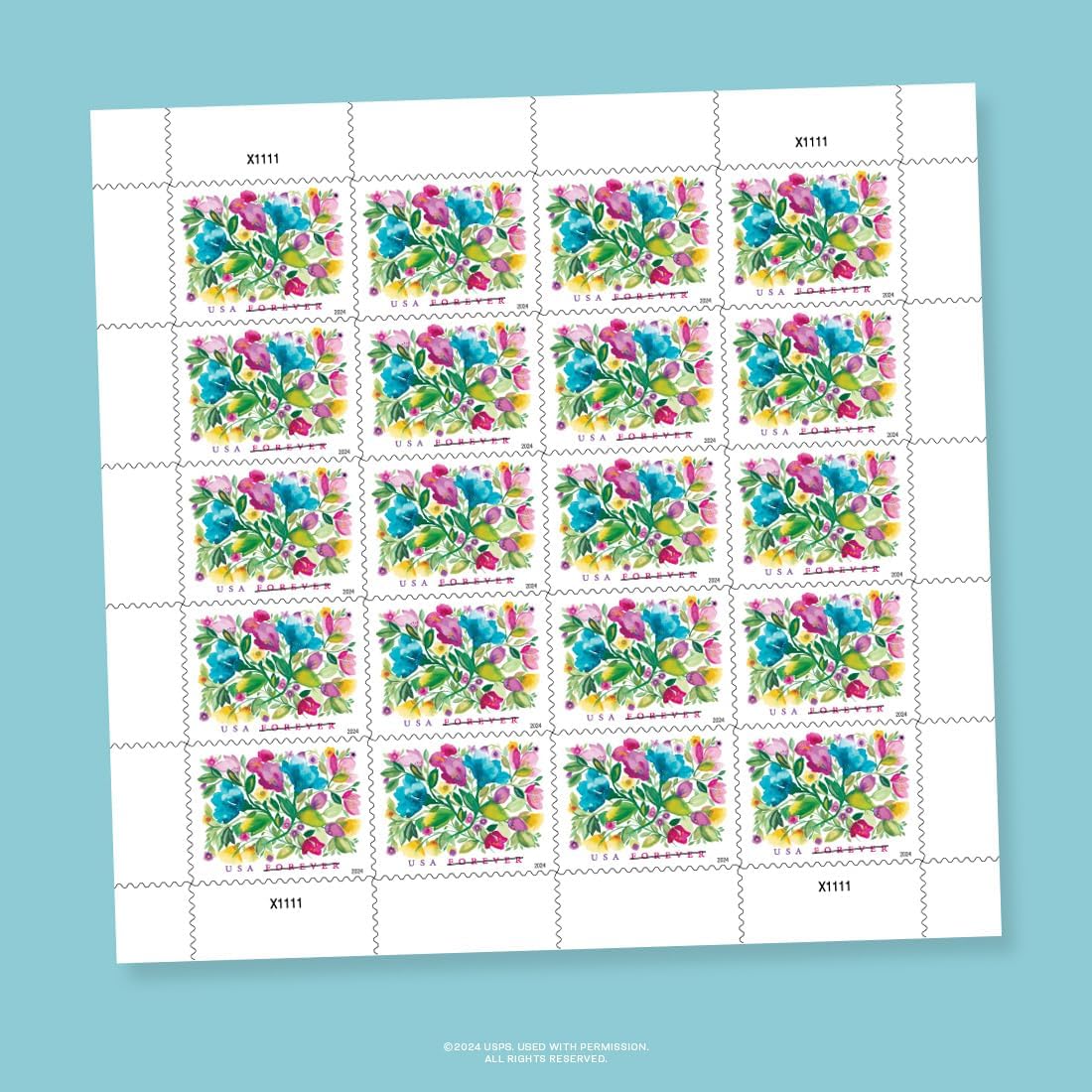 Celebration Blooms 2024 Sheet of 20 Forever Stamps