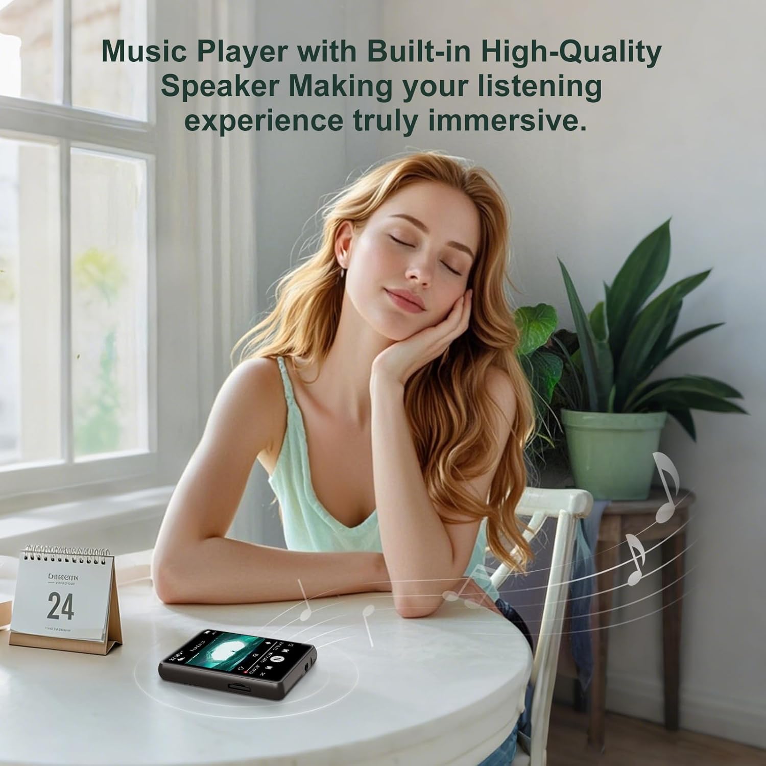 128GB MP3 Player with Bluetooth 54 and Built-in Speaker
