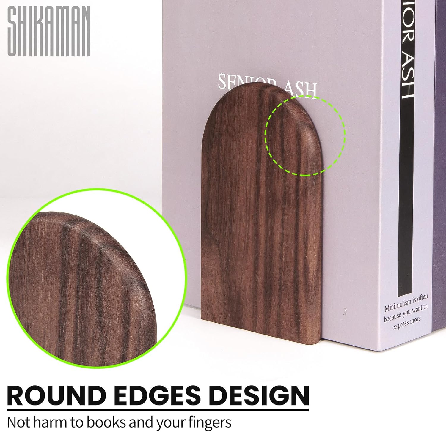 Wood Bookends Universal Economy Bookend Set