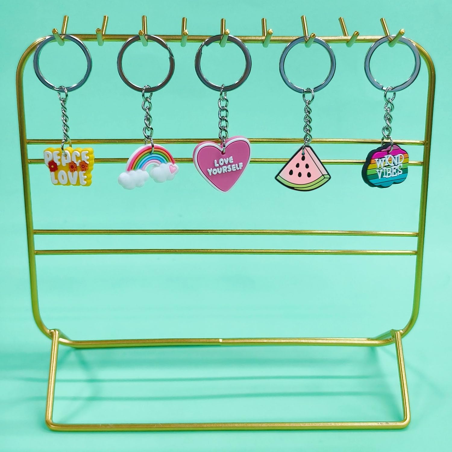 30 50 100 200pcs Mixed Cute Keychains for Classroom Incentives