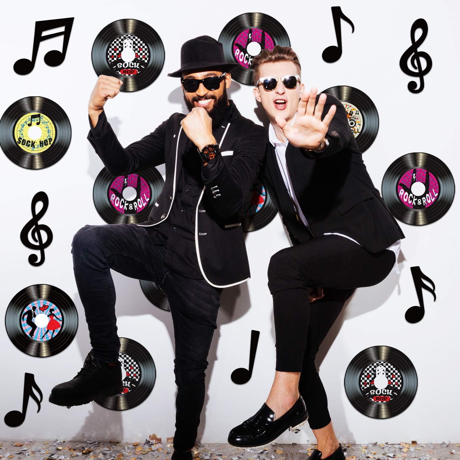 Boao 40 Pcs Music Notes Cutouts for Party Decorations