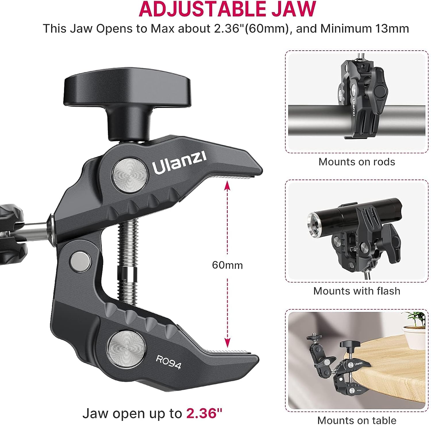 ULANZI Super Clamp for Camera Monitor Mounts