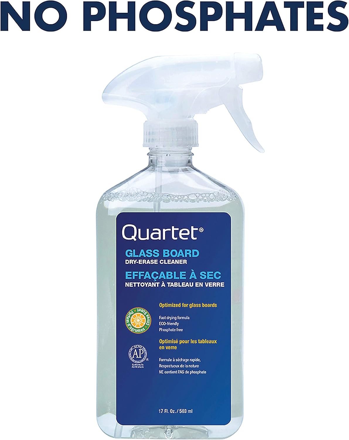 Quartet Glass Dry Erase White Board Cleaner 17 oz Orange Scented