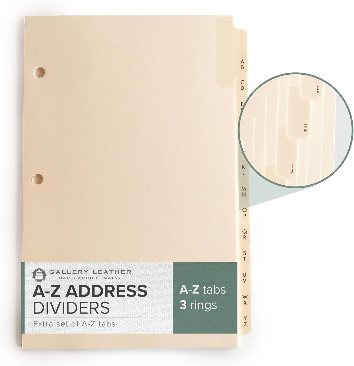 Gallery Leather A-Z Dividers for 3 Ring Binder
