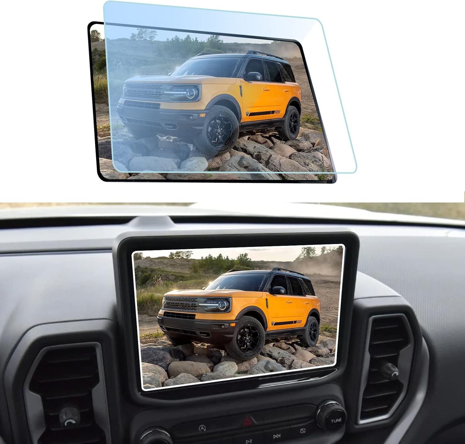 GFJNFG 2024 Bronco Sport 8 Inch Tempered Glass Screen Protector